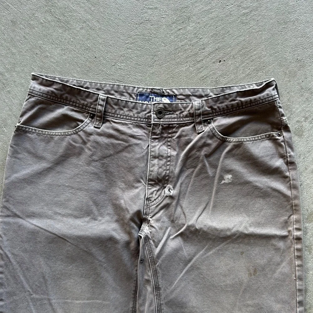 Vintage The North Face Pants Mens 34 Gray Heavyweight Canvas Hiking Distressed